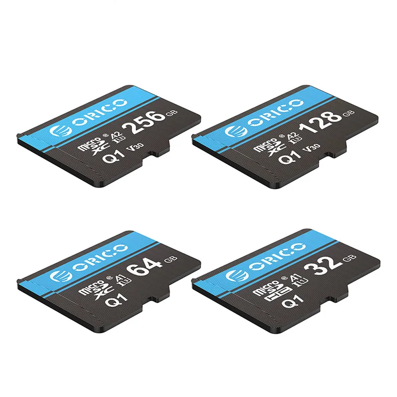 ORICO Micro sd карта, карта памяти Micro sd 256 ГБ 128 Гб 64 Гб оперативной памяти, 32 Гб встроенной памяти, 80 МБ/с. TF карта Автомобильный микро sd карты Class10 флеш-карты памяти tf-карты до 32 Гб