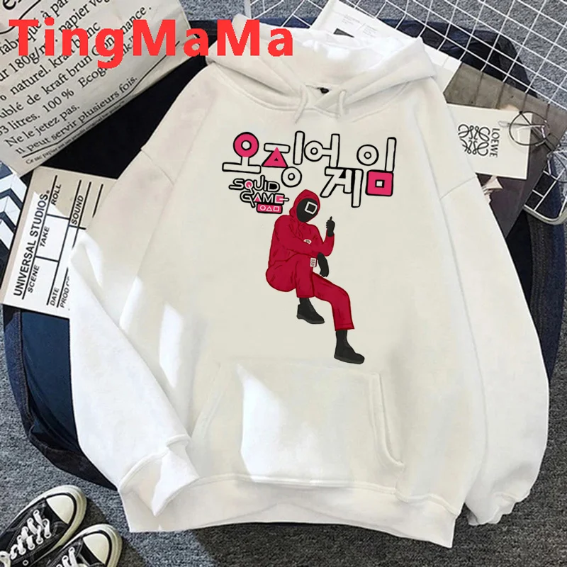 

Squid Game 456 hoodies men Korea anime grunge harajuku male pullover hoddies graphic Oversized