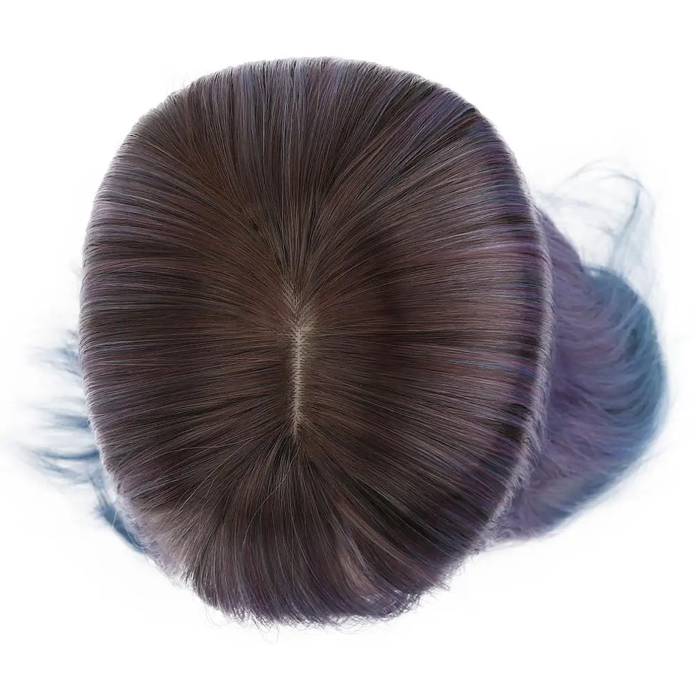 Бесплатная Красота Длинные прямые синтетические Омбре фиолетовые волосы парики