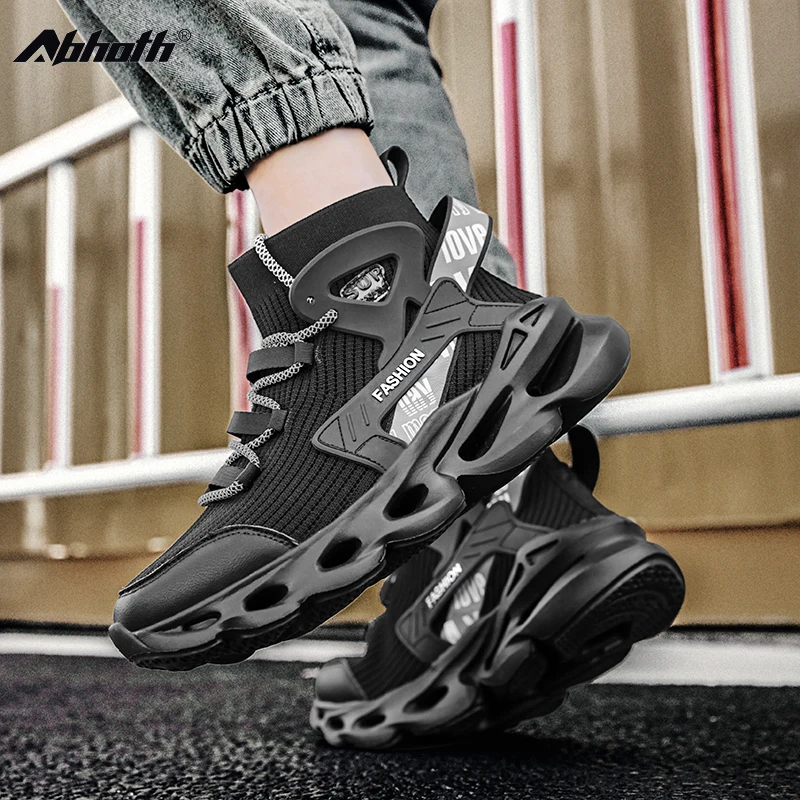 

Abhoth Men Sneakers Casual Flying Weave Shoes Comfortable Breathable Height Increasing Shoes Outdoor Walking Men Athletic Shoes