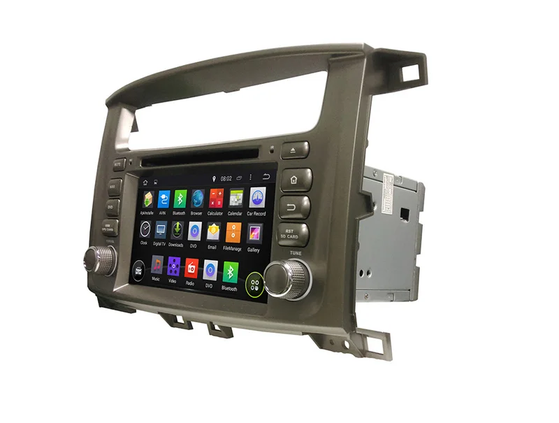 Автомобильный мультимедийный плеер 4 + 128G Android10 для toyota Lander Cruiser 100 LC100 2003-2008 gps navi audio