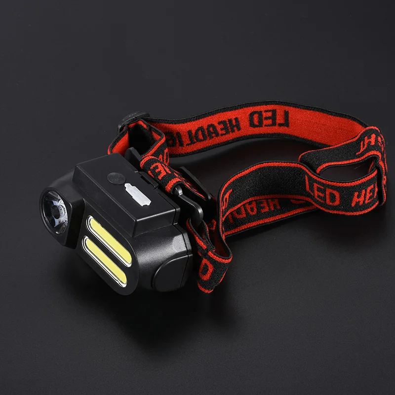 Мини-cob LED фары фара фонарик USB Перезаряжаемые 18650 яркий фонарь кемпинг Пеший Туризм Фонарь для ночной рыбалки