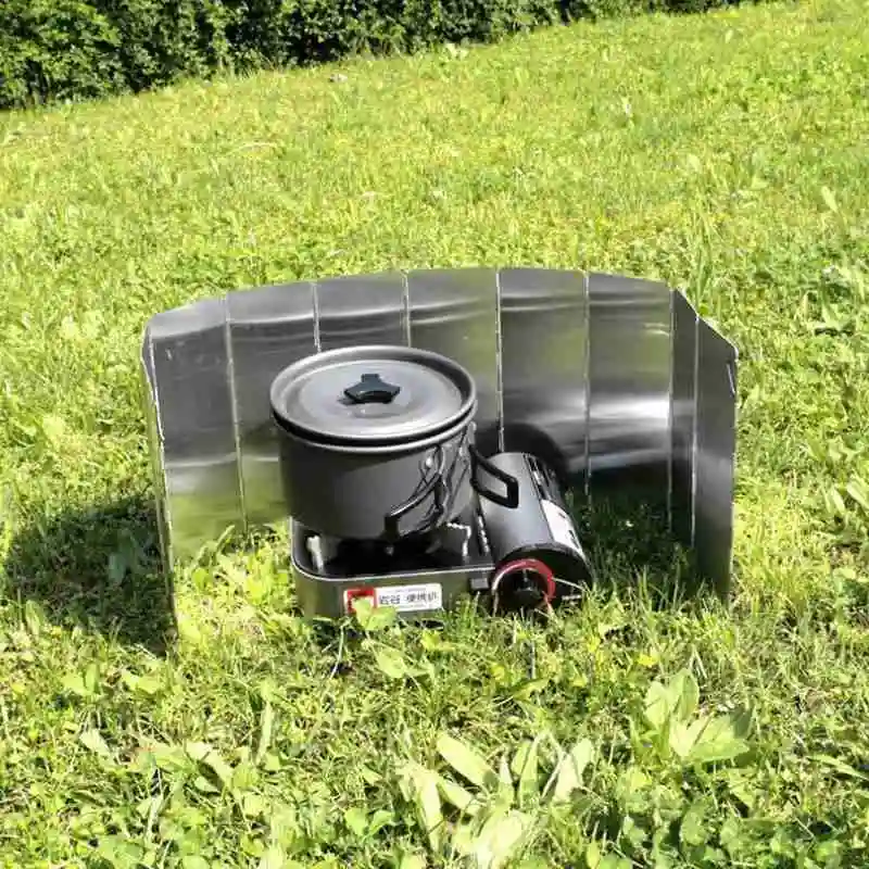 Ветрозащитный экран для газовой плиты 10 тарелок складная ветрозащитная плита