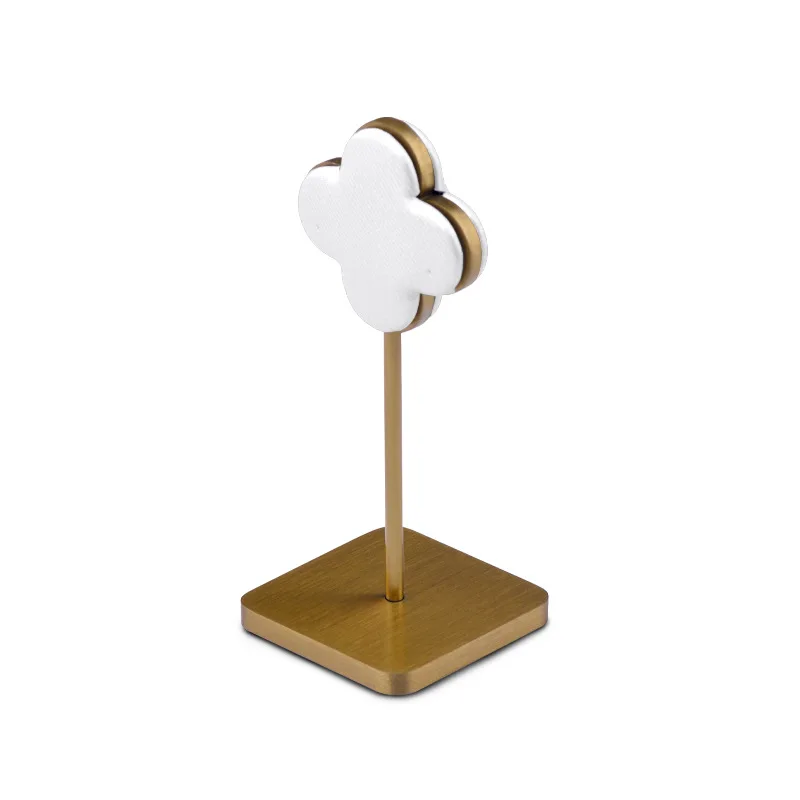 Original new earring display stand, light luxury four-leaf clover shape, white earrings, earring display stand