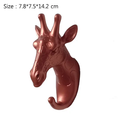 Giraffe-Rose Gold Strongwell, скандинавские крючки в виде животных, американский подвесной крючок, держатель, вешалки для ключей, крепкие бесшовные крючки для украшения дома - Цвет: Giraffe-Rose Gold