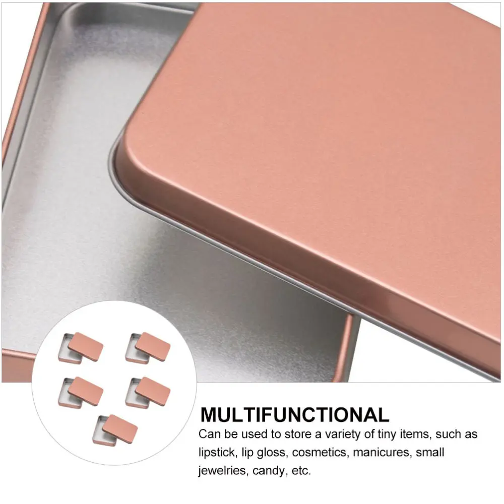 

1Pc Square Universal Tinplate Box Tinplate Box Sundries Holder Storage Holder Storage Box for Packing Home Storage