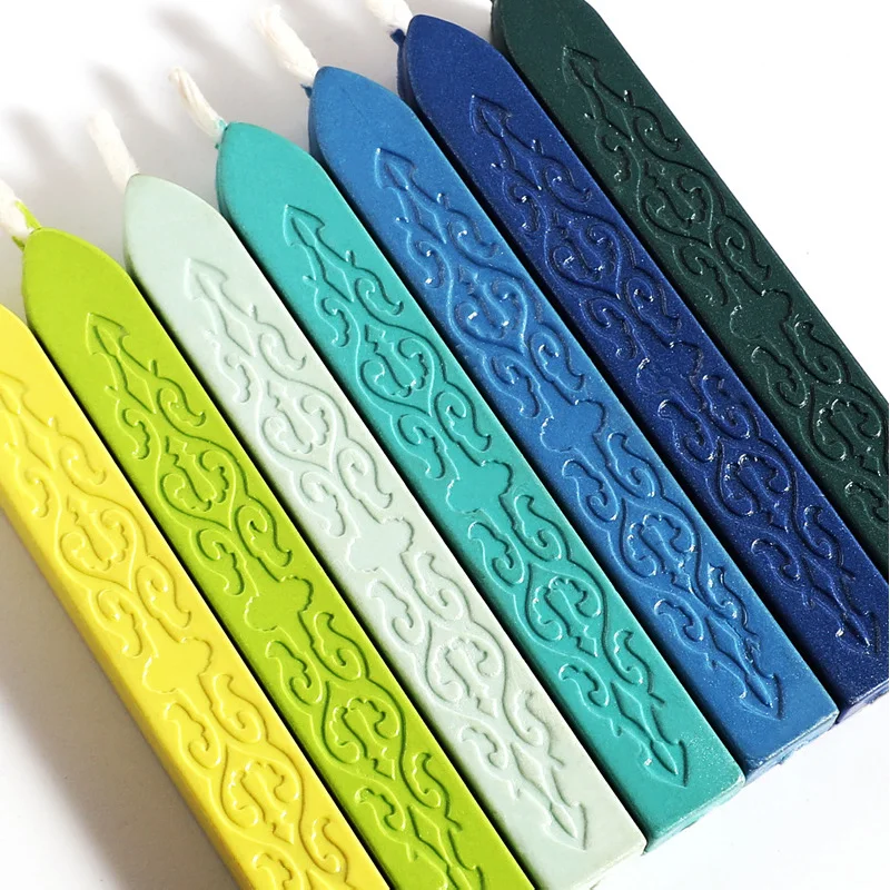 5 шт./компл. винтажный гравировочный Дизайн Красочная свеча квадратный стиль