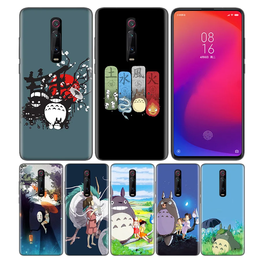 Силиконовый чехол-накладка для Xiaomi mi a1 A2 A3 8 Lite Play 9T CC9 Red mi Note 5 7 8 6A 7S Y3 K20 Pro Studio Ghibli Totoro