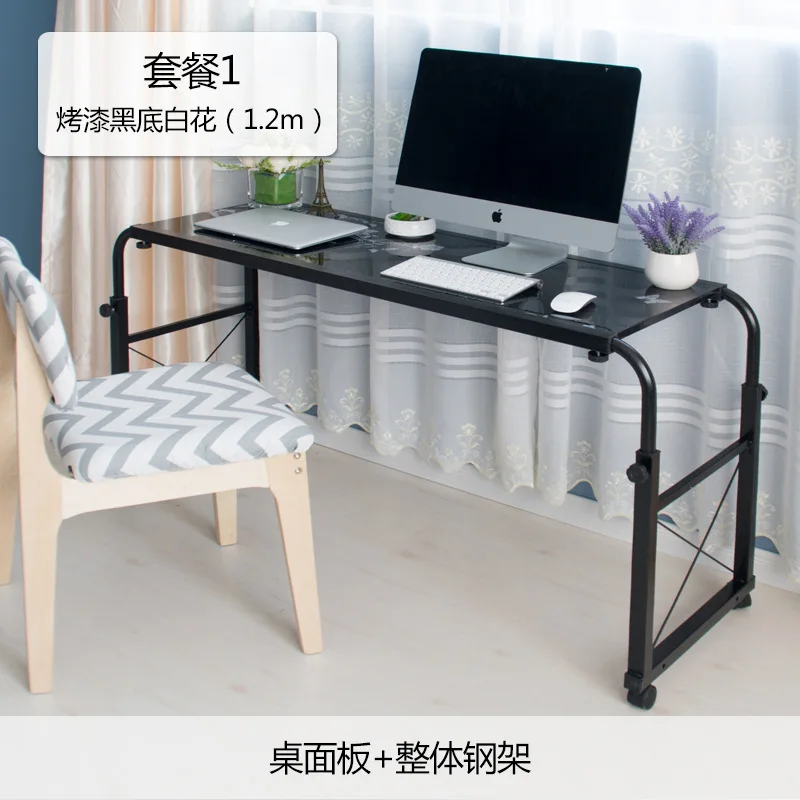 Стол компьютерный из дерева и стали 120/140 х45 см |