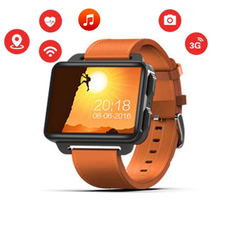 DM99 Смарт-часы MTK6580 Android 5 1 2 дюймов 320*240 экран 3g Smartwatch 1200 мАч 3 мегапикселей монитор