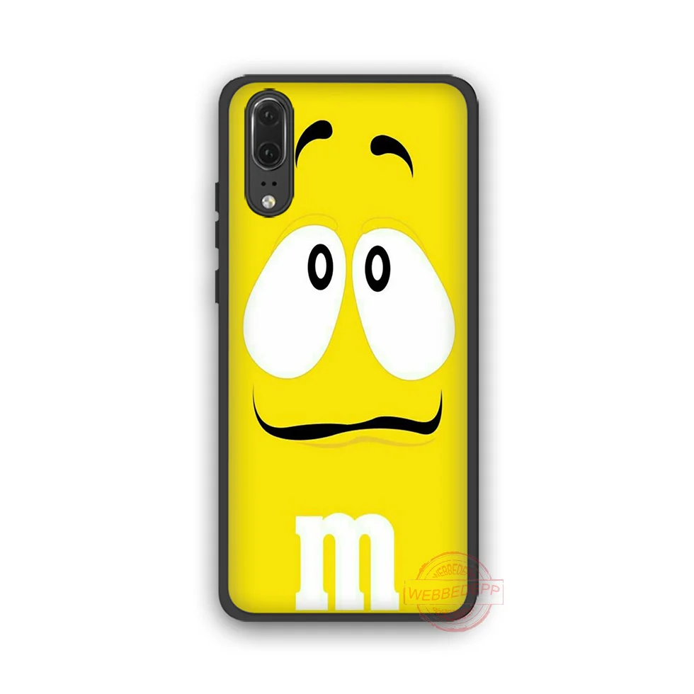 WEBBEDEPP Cute M&ampM Chocolate TPU phone case for Huawei P10 P20 P30 Lite Pro Y6 Y7 prime 2018 Y9 2019 |