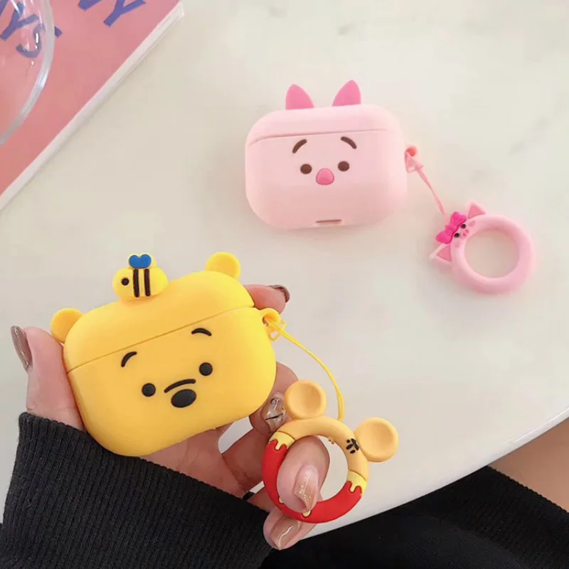3D чехол для наушников Airpods Pro силиконовый с милым котом медведем Apple Air pods 3 Чехол