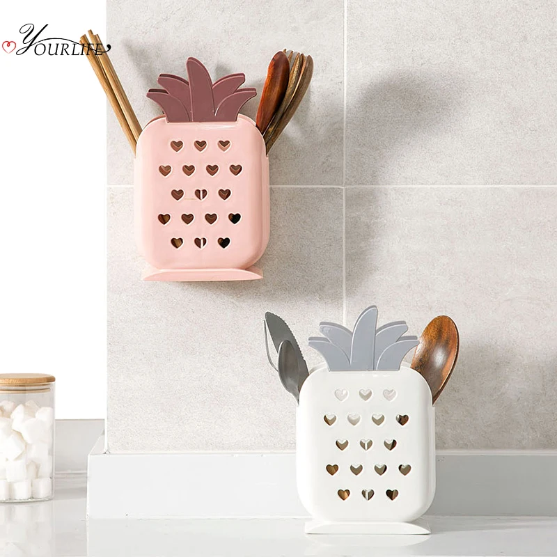 

OYOURLIFE креативная посуда в стиле ананаса, держатель для хранения, кухонные палочки для еды, вилка, ложка, сушилка для посуды, органайзер для ст...