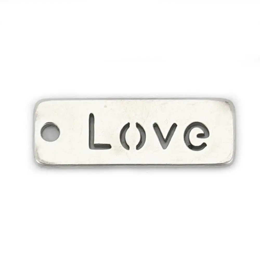 DoreenBeads модные 304 подвески из нержавеющей стали прямоугольные Серебристые цвета