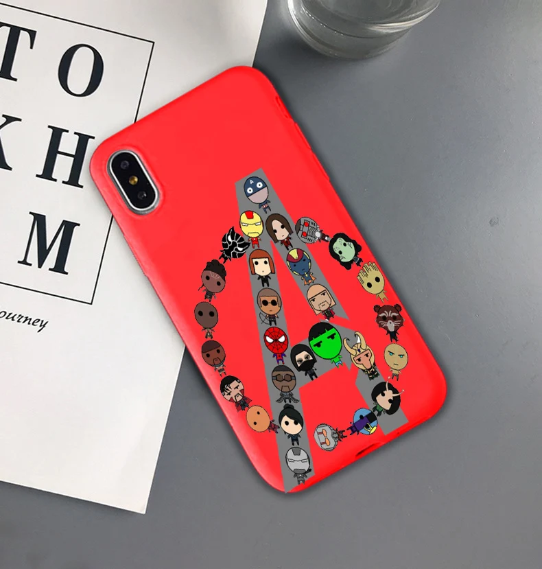 Крутой мягкий матовый чехол из ТПУ с изображением Мстителей Марвел Капитана