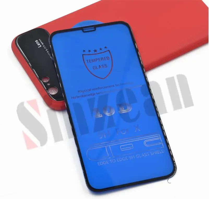 Sinzean 1000 шт для iPhone 11 Pro Max/8 plus/78 78/6S PLUS/7 PLUS/XR/XS 5D/6D/10D Полный протектор из закаленного стекла(3D изогнутый