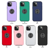 invisible finger ring holder phone case 360 degree rotating bracket shell tpupc protective cover for iphone 11 12 13 pro max