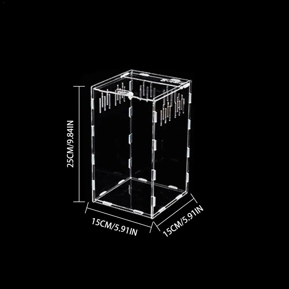 Четырехсторонняя вентиляционная прозрачная коробка для разведения рептилий
