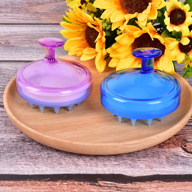 

1PCS Spa Slimming Massage Brush Silicone Head Body Shampoo Scalp Comb Hair Washing Comb Shower Bath Brush props Dropshipping