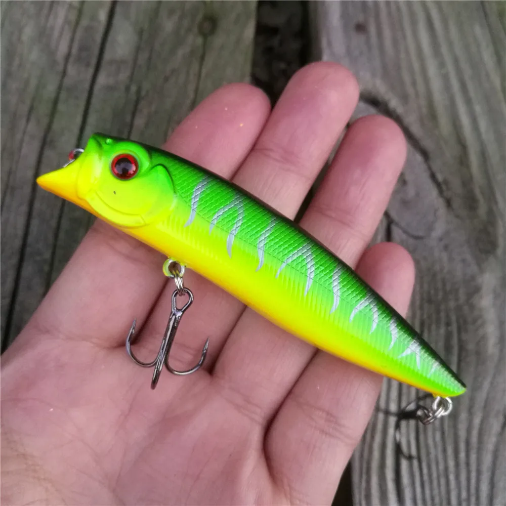 

1pcs Popper Fishing Lures Artificial Bait Surface Bait Top Water Fishing Wobbler Crankbait 9.5cm 12g