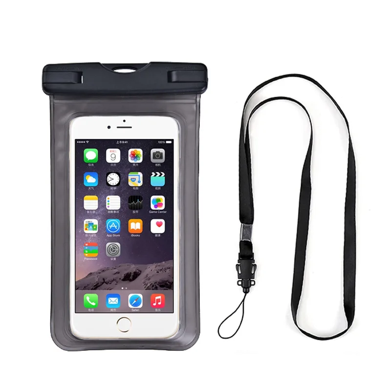 

Waterproof mobile phone bag for iPhone 6 6s 7 X samsung galaxy s8 5 inch 6 inch mobile phone Universal swimming waterproof