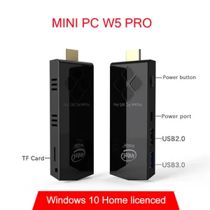 Мини-компьютер T5 Pro Stick на Windows 10, лицензированный, 4 Гб ОЗУ, 64 Гб ПЗУ, четырехъядерный процессор Intel Atom Z8350, Bluetooth 4,2, 2,4G5G, Wi-Fi