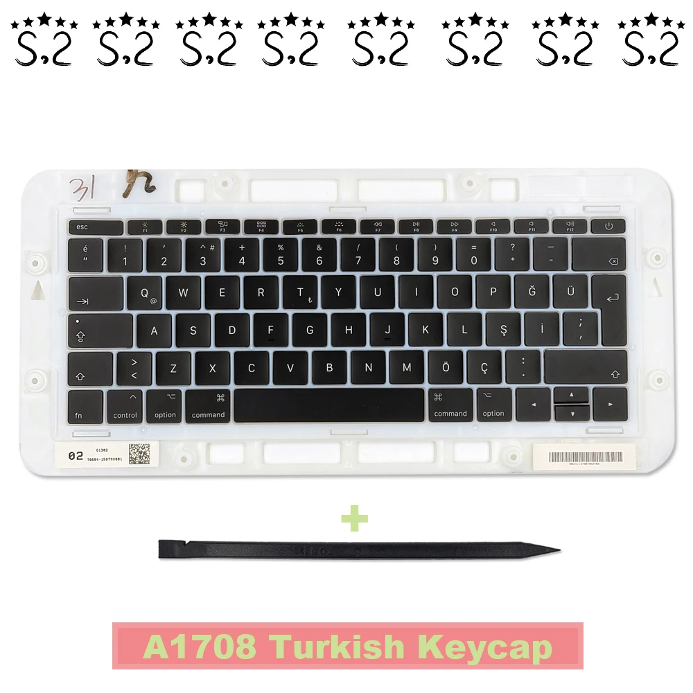 A1708 Турецкая клавиатура для Macbook Pro Retina 13 &quot замена клавиш клавиатуры 2016 2017 |