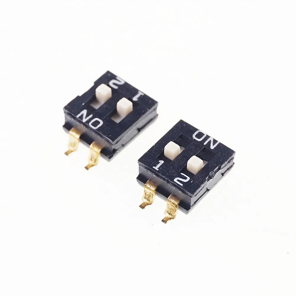 Dip-Переключатели SPST 2 положение 54 мм шаг 0 100 дюйма SMD слайд (стандарт) привод