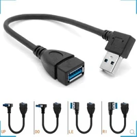 90 degree usb 3 0 a male to female adapter cable angle usb 2 0 extension extender fast transmission leftrightupdown 20cm