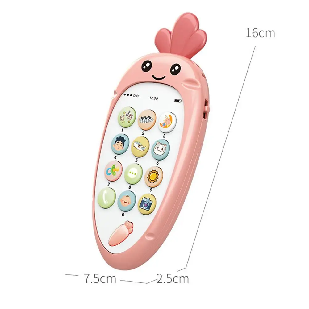 

Education Cartoon Mobile Phone Hand-Eye Coordination Analog Dialing English Learning Chrismtas Gift for Children Baby