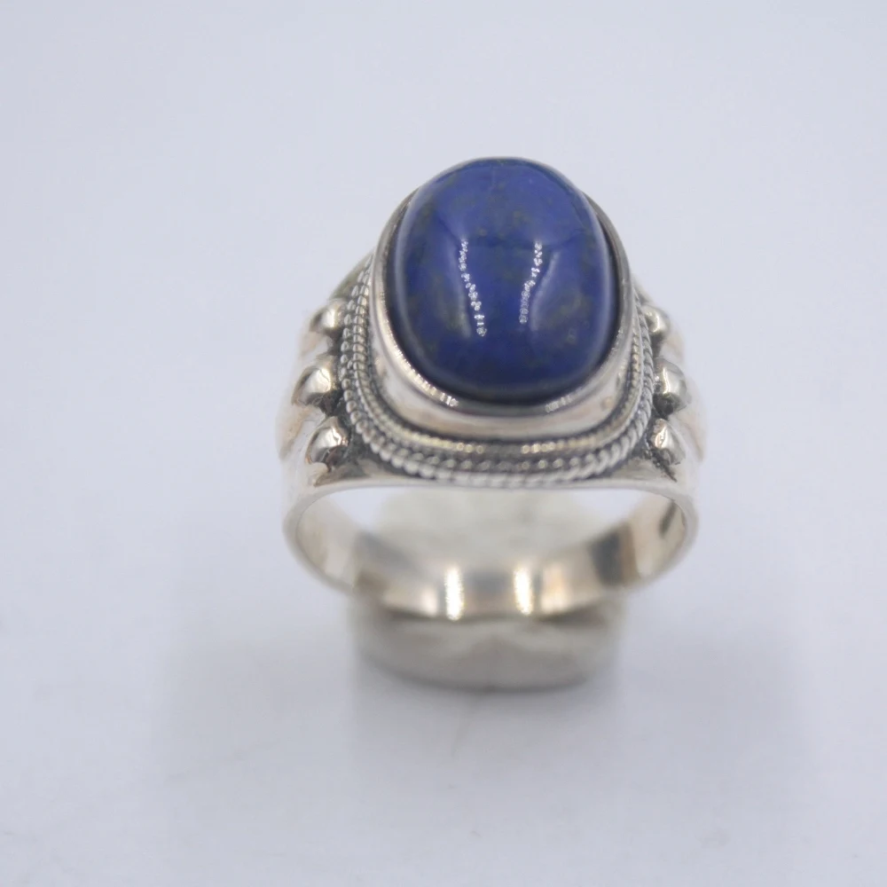 

Solid 925 Sterling Silver Ring The Widest 17mm Lapis Lazuli Ring