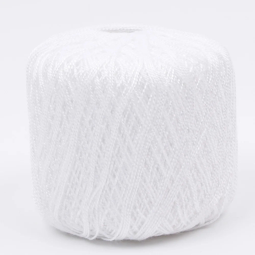 White 1 шт. DIY мерсеризованный хлопок шнур нить ПРЯЖА для вышивки крючком Вязание кружевные украшения Швейные Инструменты Аксессуары - Цвет: White