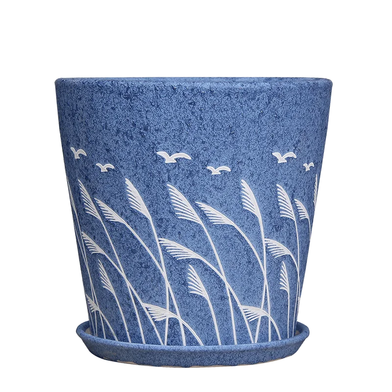 

Ceramic European Flower Pots Modern Green Plant Potted Containers Round Household Doniczka Ozdobna Plant Accessories ED50FP