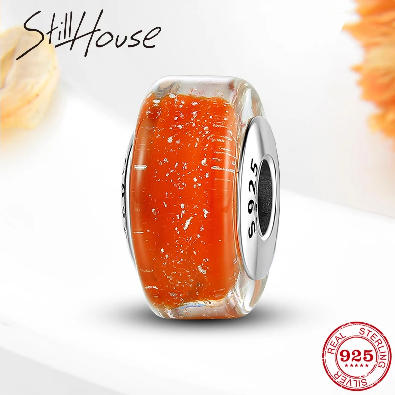 Новинка Стерлинговое Серебро 925 пробы оранжевый красный круглые модные