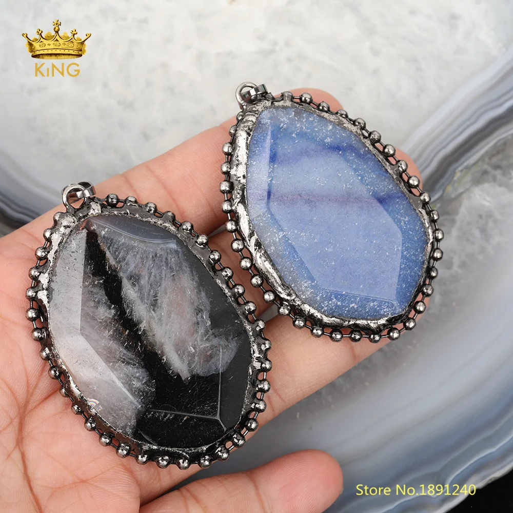 5 шт. Большая фотография тигровый глаз Синий Агат драгоценный Очаровательная