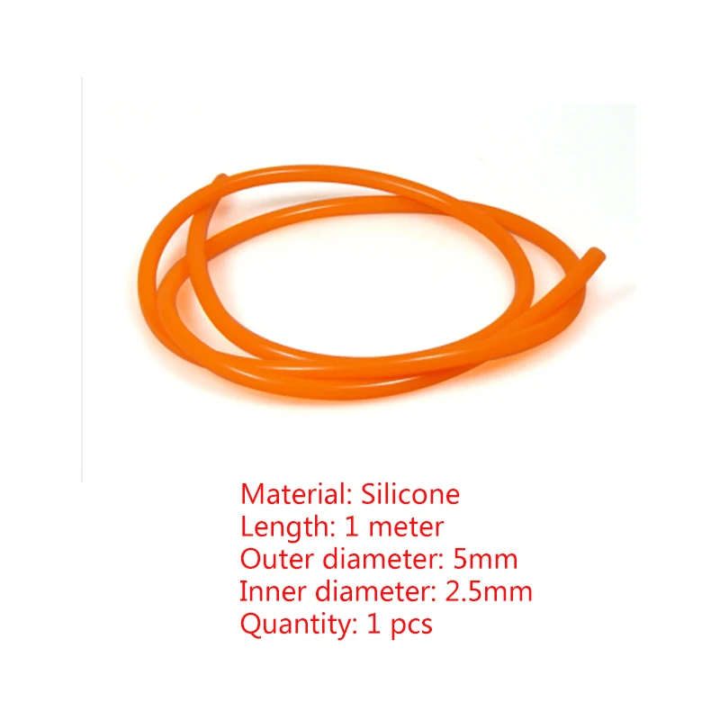 Силиконовая топливная трубка 5 мм * 2 масляная для нитро или газа/петродвигателя