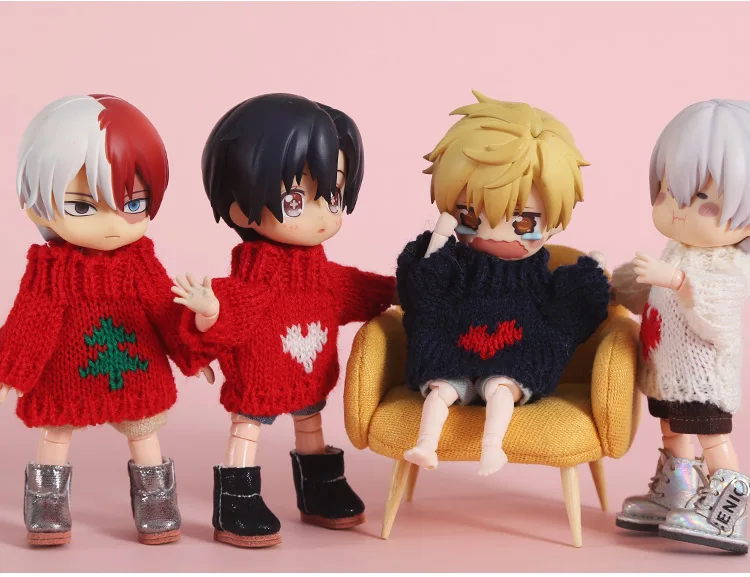 Новый [1/12 кукольный свитер] OB11 кардиган Ob11 шляпа 1/12BJD Кепка одежда (подходит для