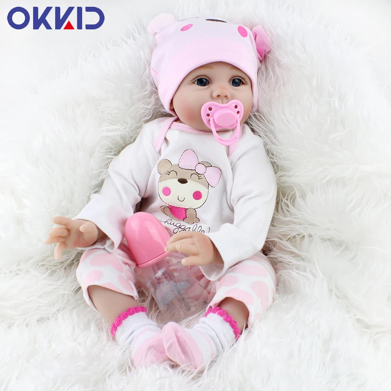 OKKID 45 см Reborn силиконовые конечности мягкие тела детские куклы игрушки для девочек