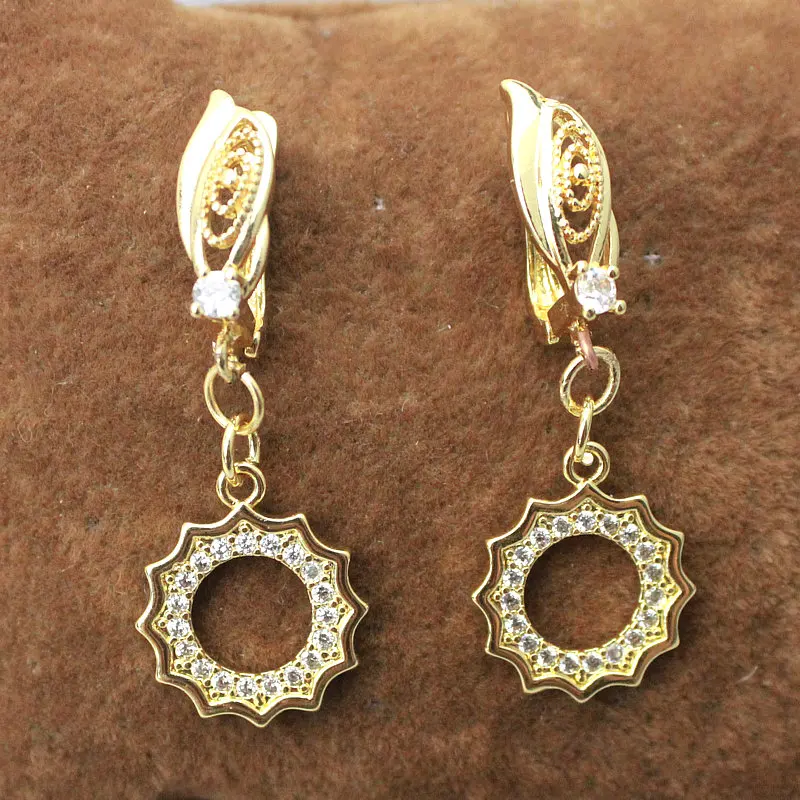 5 пара/лот Модные cz серьги в форме цветка фианит компонент ювелирных изделий