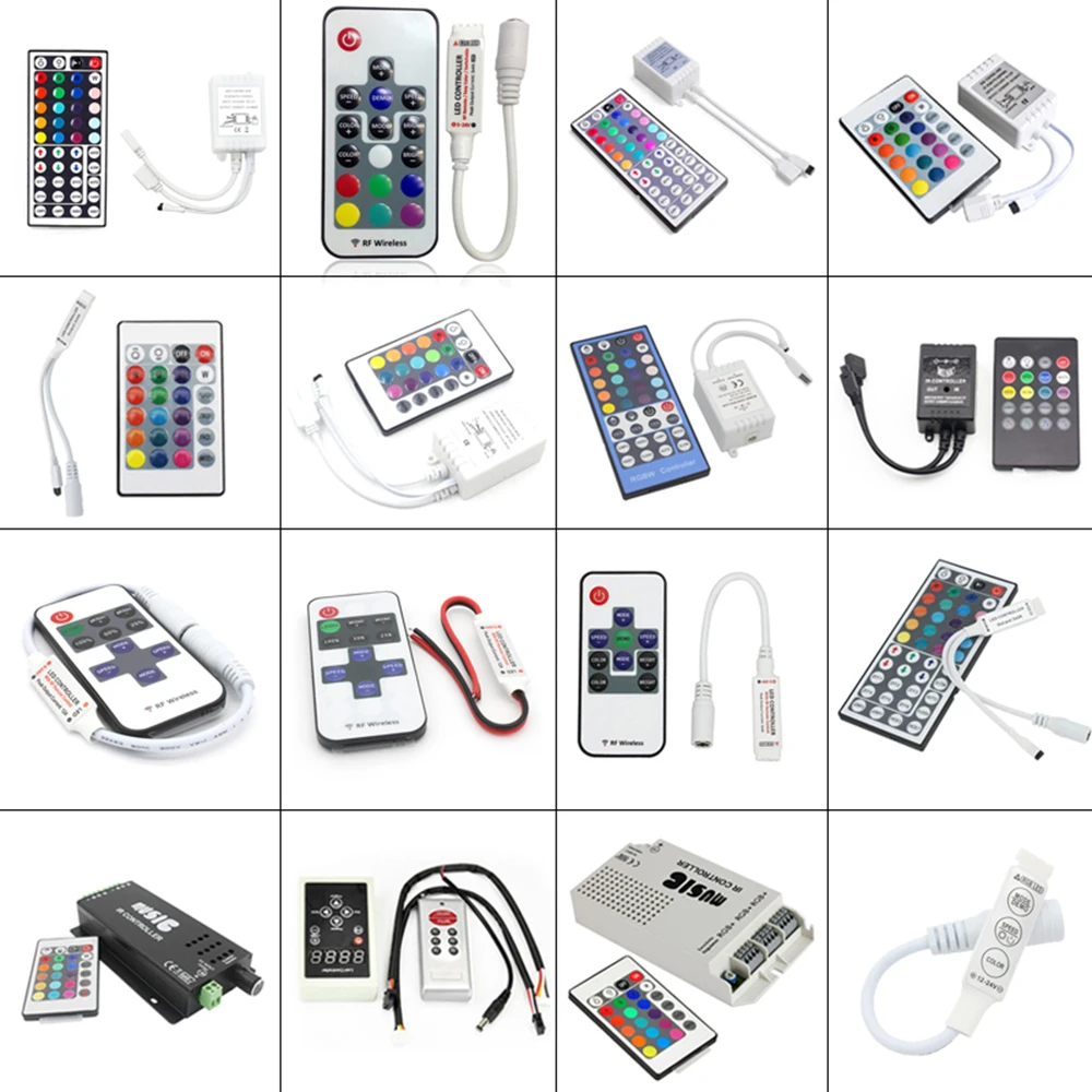 LED Controller Mini IR RF Remote RGB Single Color 12V 3/10/11/17/20/24/44 Keys For 3528 5050 Strip |