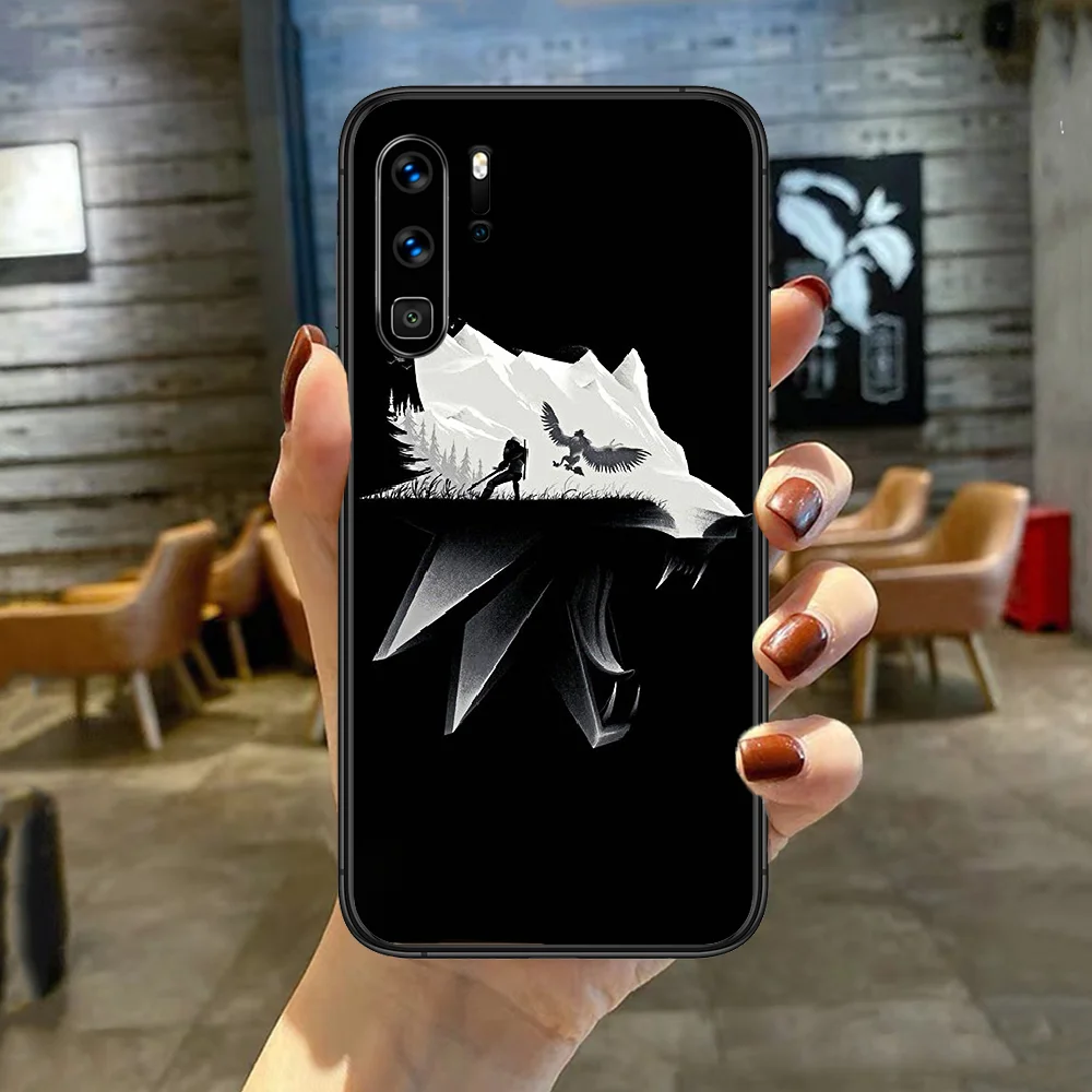 

Witchers Game Phone Case Cover For Huawei P Mate Smart 10 20 30 40 Lite Z 2019 Pro Black black Cover Trend Shell 3D Coque