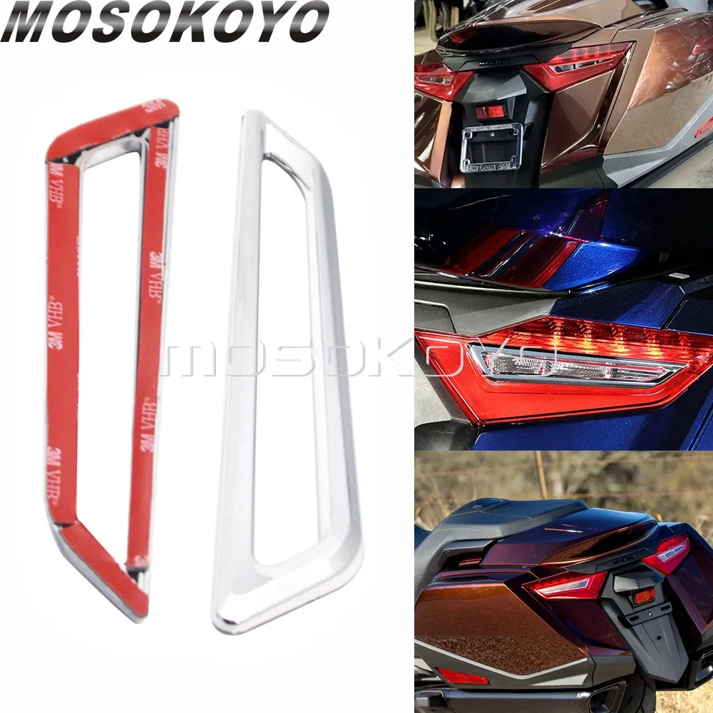 

2pcs Taillight Rear Trim Accents Decoration Bezel Trim Cover For Honda Gold Wing DCT Airbag GL1800 Goldwing Tour 2018 2019 2020