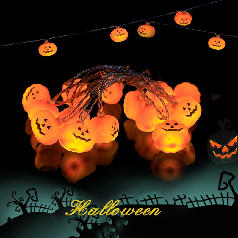 

Гирлянда, рождественские украшения для дома и улицы, гирлянда для новогодвечерние, гирлянда с тыквой для Хэллоуина, вечеринки в честь Дня Ро...