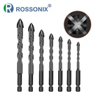 Набор сверл ROSSONIX из твердого сплава с шестигранным хвостовиком 3-12 мм для каменной кладки, дерева, бетона, стекла, плитки, кирпичной стены, пластиковых отверстий