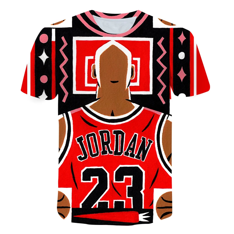 

No. 23 Jordan Basketball T-Shirt Custom design for Kids Sports Boys Short Sleeve Girls Clothing Sports Kids T-Shirt 4-14 Teens