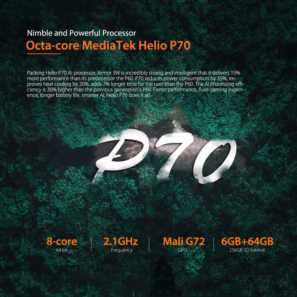 Ulefone power 3 Вт IP68 Водонепроницаемый Android 9 0 мобильные телефоны 5 7 &quotHelio P70 6G + 64G Face ID NFC