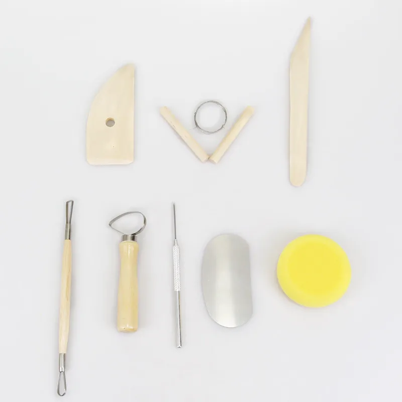 

XUQIAN Hot Sale Wooden Polymer Modeling Clay Sculpting Tools Set for Sculpt Smoothing Wax Carving Pottery DIY Tools Bag L0110