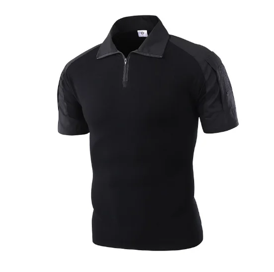 Outdoor Short Sleeve Polo Shirt ACU CP Desert Camouflage Tactical Military Uniform Absorb Sweat Hunting Men Combat Army Suit |