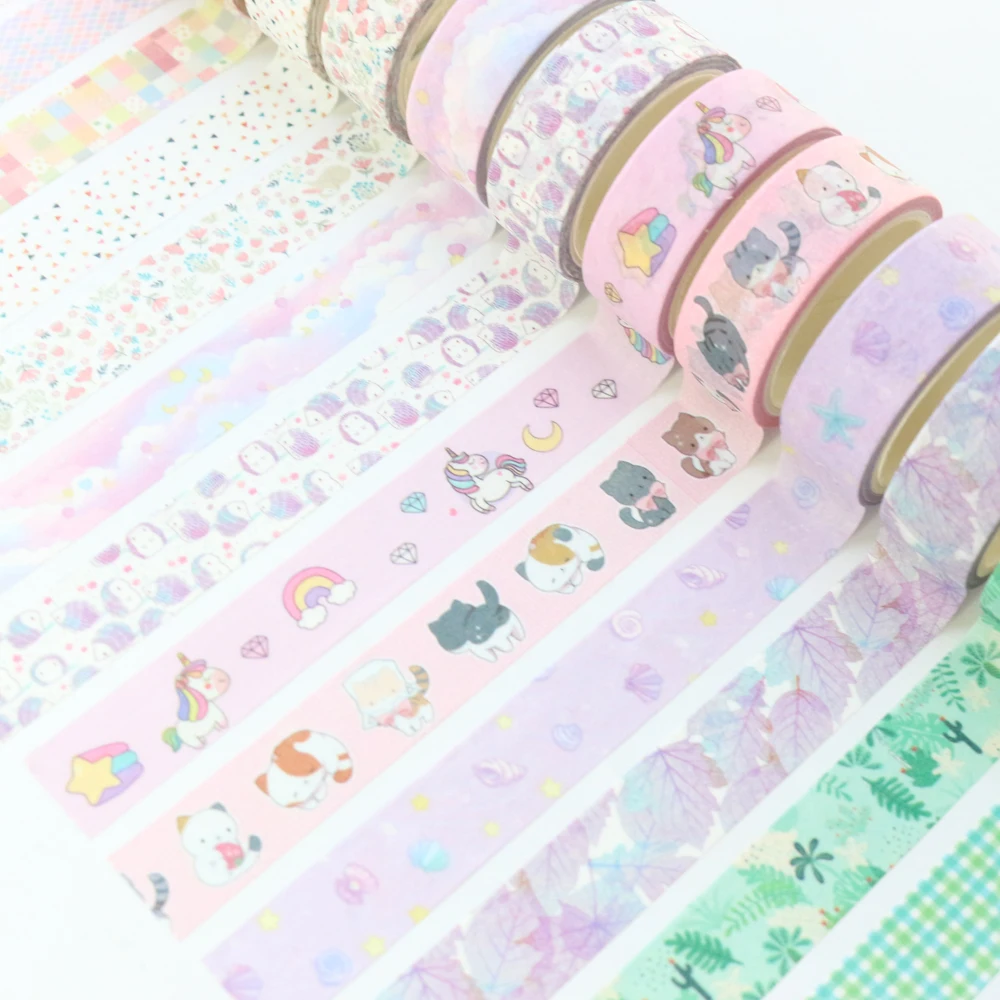 Милый яркий мультяшный японский дневник Domikee декоративная самодельная Васи