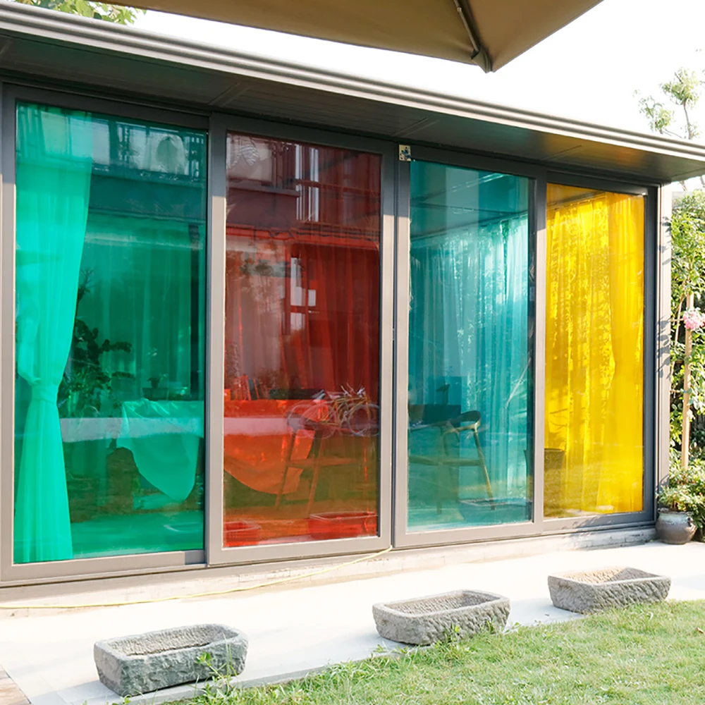 SUNICE-Película de ventana de decoración para el hogar y la Oficina, lámina acrílica de diseño de vidrio, autoadhesiva, 7 colores a elegir, 90cm x 50cm
